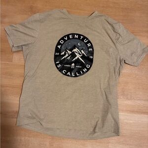 Adventure Calling Graphic T-Shirt - Tan